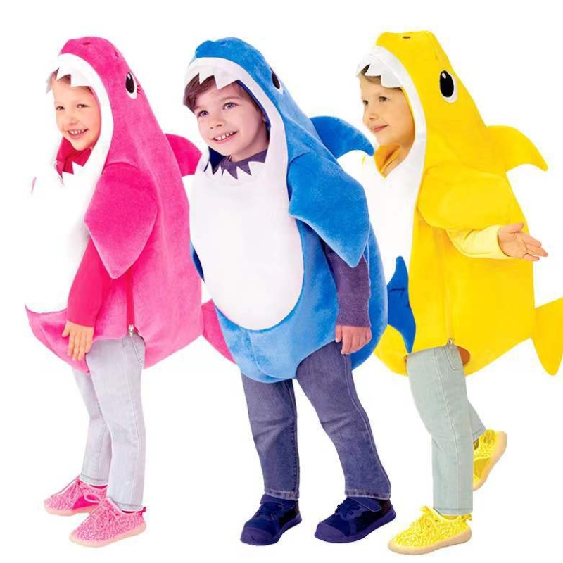 Kostium rekina Halloween dla dzieciaków szarowy Cosplay Shark