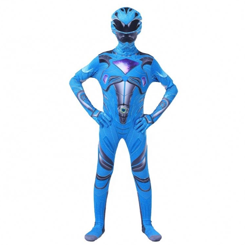 Wysokiej jakości telewizor&movie dla dorosłych kostiumów Halloween impreza Cosplay Five Beast Power Ranger Zentai Suit for Kids