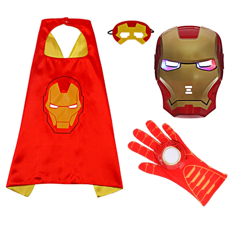Cosplay Cape Luminous Facepiece Broń startowy kostium Halloween dla dzieci