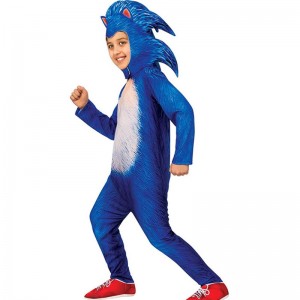 Halloween impreza Cosplay Children Blue Sonic Tumpsuit Cartoon Sonic The Hedgehog Costume