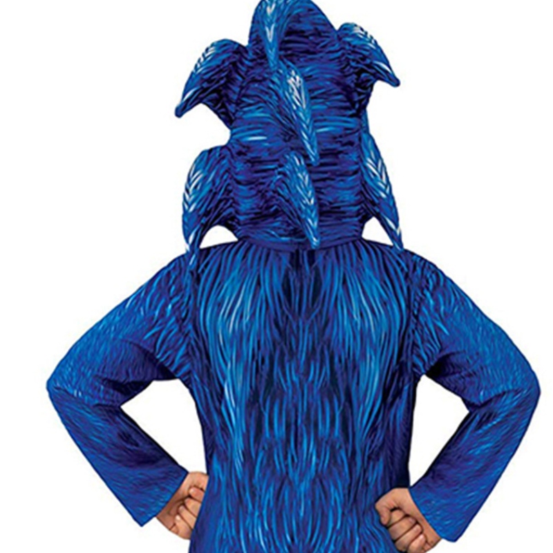 Halloween impreza Cosplay Children Blue Sonic Tumpsuit Cartoon Sonic The Hedgehog Costume