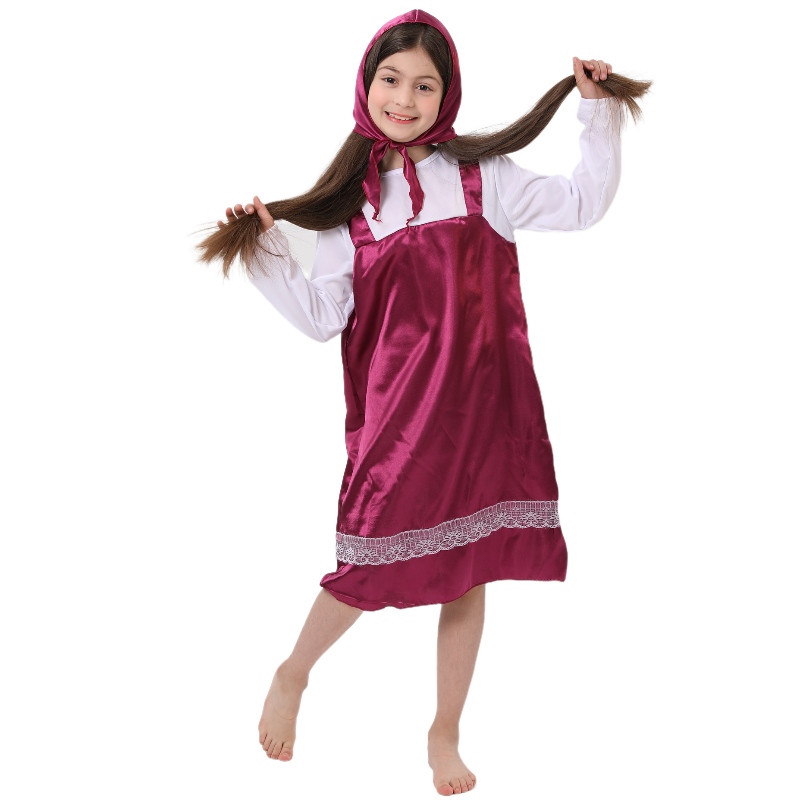Dzieci fantazyjne bajki postać cosplay masa kostium czerwony kaptur z kapturem