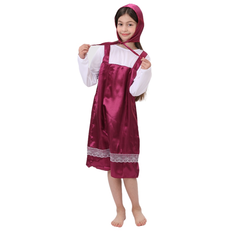 Dzieci fantazyjne bajki postać cosplay masa kostium czerwony kaptur z kapturem