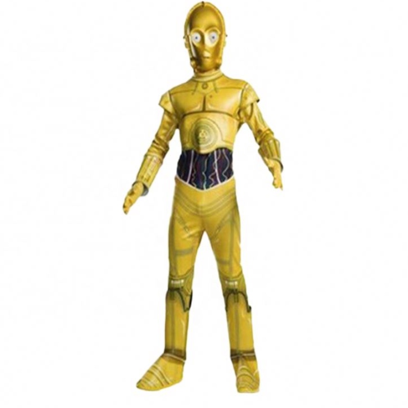 Hurtowy film&FILM SUPEna Halloween Birthday Party Star Cosplay Wars Jescsuit C-3PO Costume z maską dla dzieci