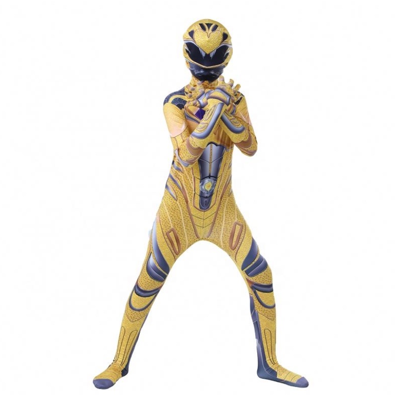 Najbardziej Halloween filmowy kombinezon anime superbohater Zentai Power Ranger dla chłopców