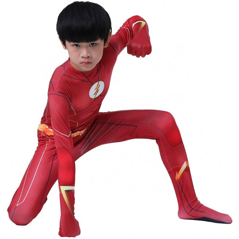 Factory Direct Superhero strój Halloween impreza cosplay telewizyjna&movie Costume Props the Flash Man Suits for Boys