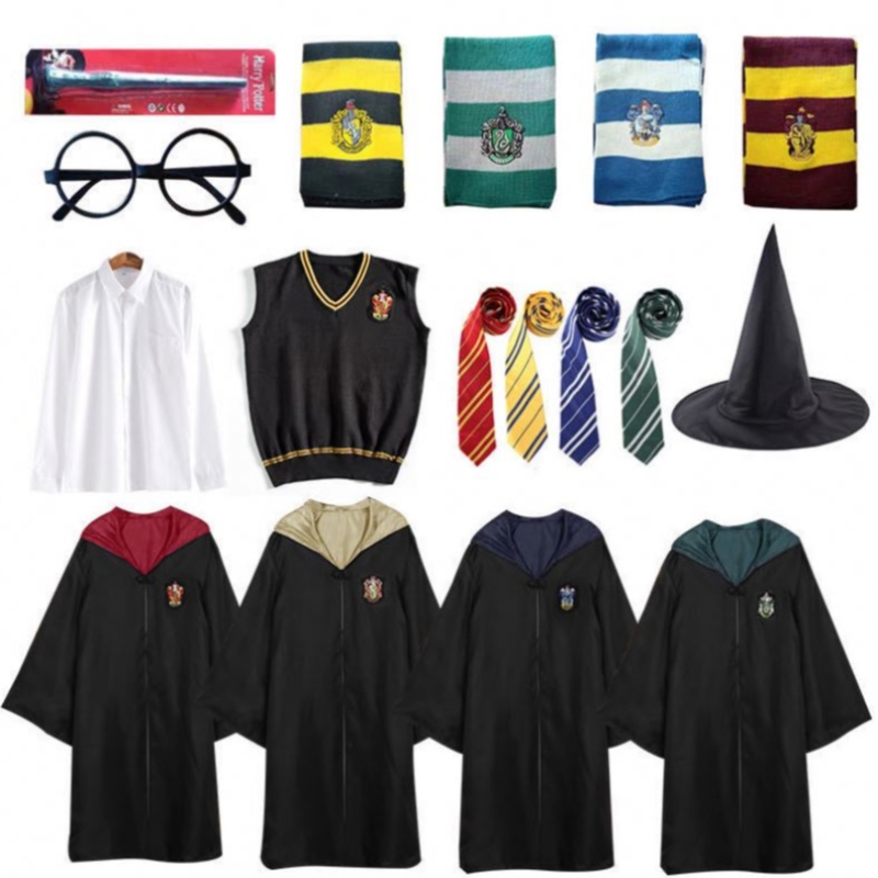 Nowy przylot Harry Cosplay Costume Kids and Adult Potter Saatana kostiumy imprezowena Halloween