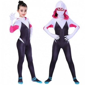 Holiday Halloween imprez hurtowe kobiety Dzieci Dzieci Gwen Spider Man Równoległe uniwersalne ubrania Rajstopy Cosplay Cosplay z maską
