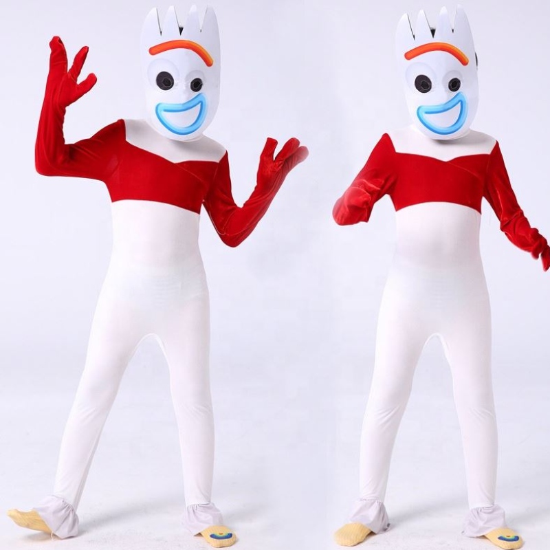 Fabryczny kostium Cosplay Białego Bodysuitna Halloween Party Forky Performance Nosuj to Toy Story Costume for Kids with Mask