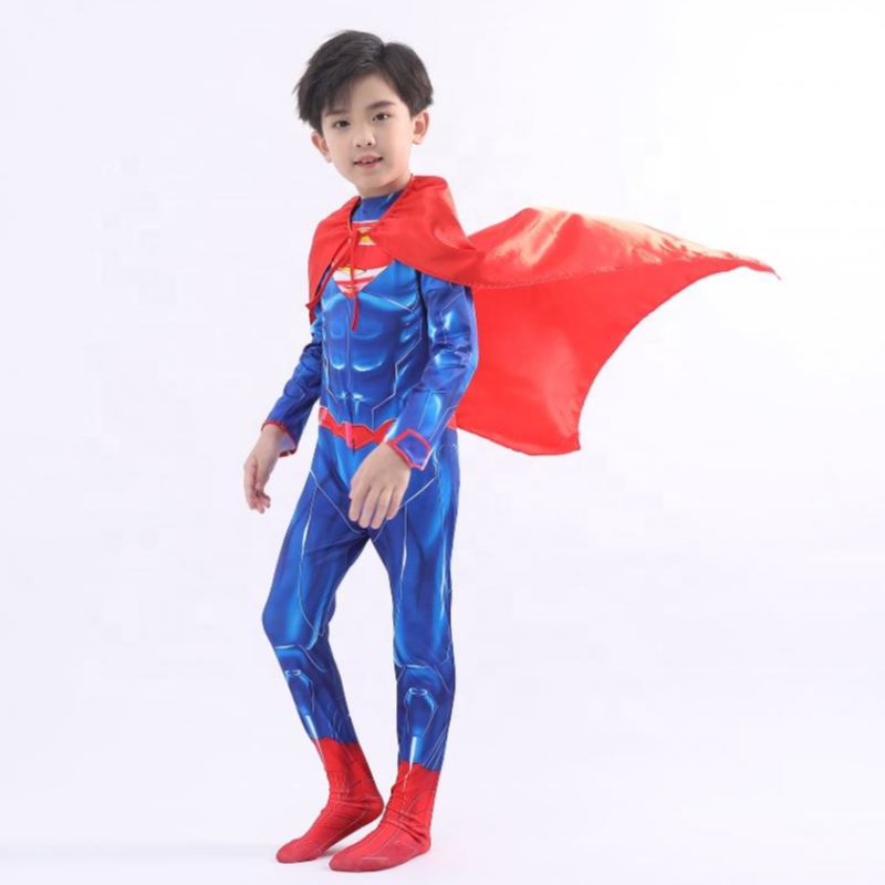 Chińska fabryka-rodzic-Childrenowie równoległe TV&movie Super Hero Cosplay Costplay Costume Halloween Costume De Super Man With Cape