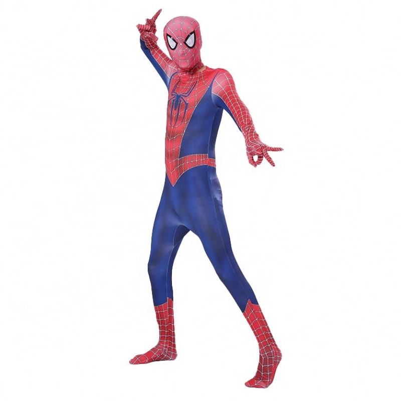 Zestawna zamek błyskawiczny TV&movie Superhero kombinezon Wydajność Zużycie Spider-Man Costume znakryciem głowy