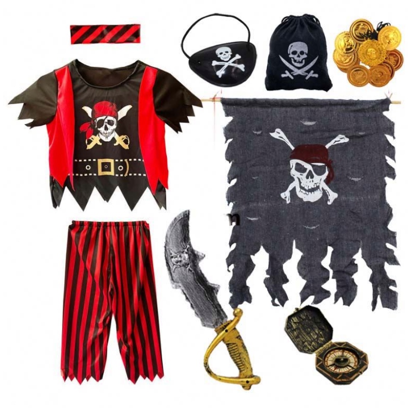 Halloween rola Play Under Up Set Boys Kids Pirate Costume z Okuct Pirate Cutlas DGHC-079