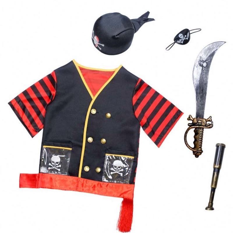 Halloween Kids Deluxe Costume Zestaw Boys Children's Pirat Costume z akcesoriami HCBC-016