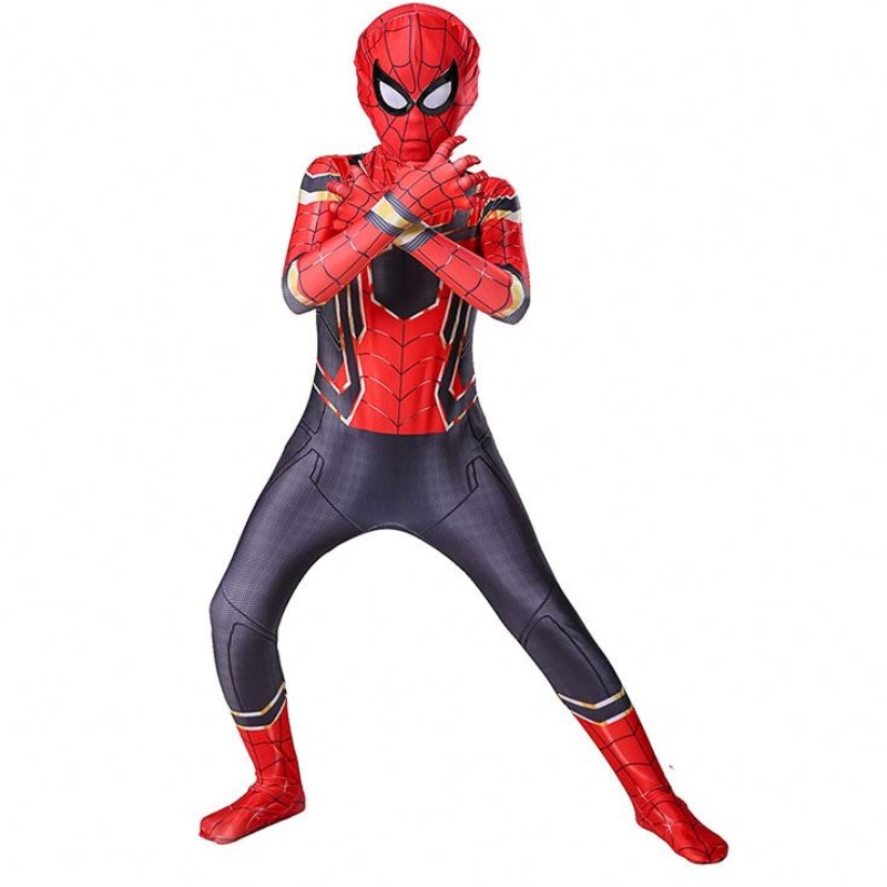 TV&Movie Cosplay Costume Zentai Spiderman Superhero Bodysuit Spandex Suit for Kids Custom Made