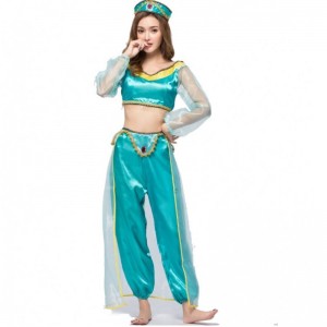 Game Mundlis Europe and the United States Halloween Costume Cosplay Sexy Aladdin Magic Lamp Jasmine Dress