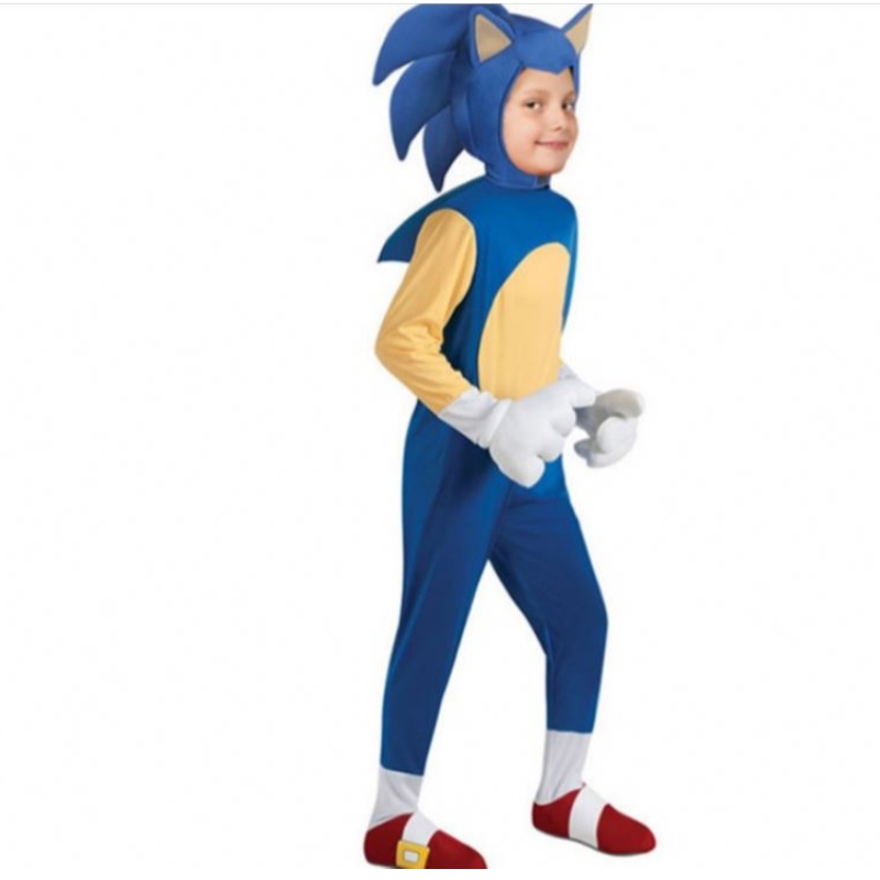 Sonic Halloween Children's Costume Sonic The Hedgehog Cartoon Sonic Boy Cosplay Game Performance Costume