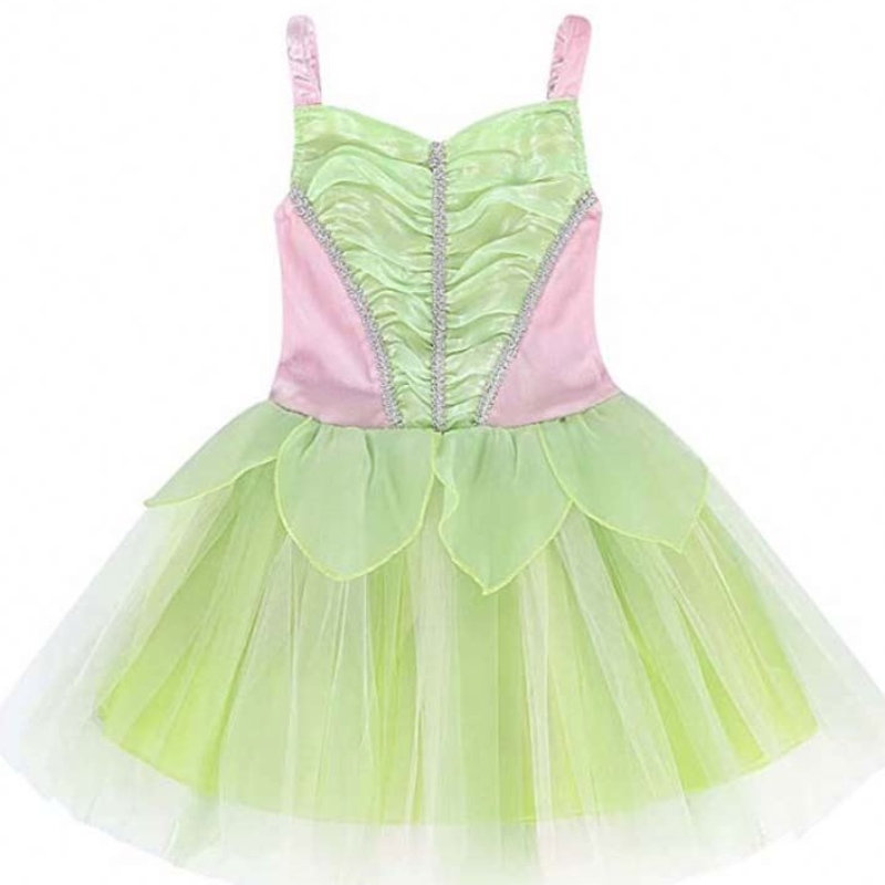 Halloween Cosplay Baby Girls Party Christmas Green Flower Fairy Tinker Bell Strój z motylkami Zestawy HCTB-005