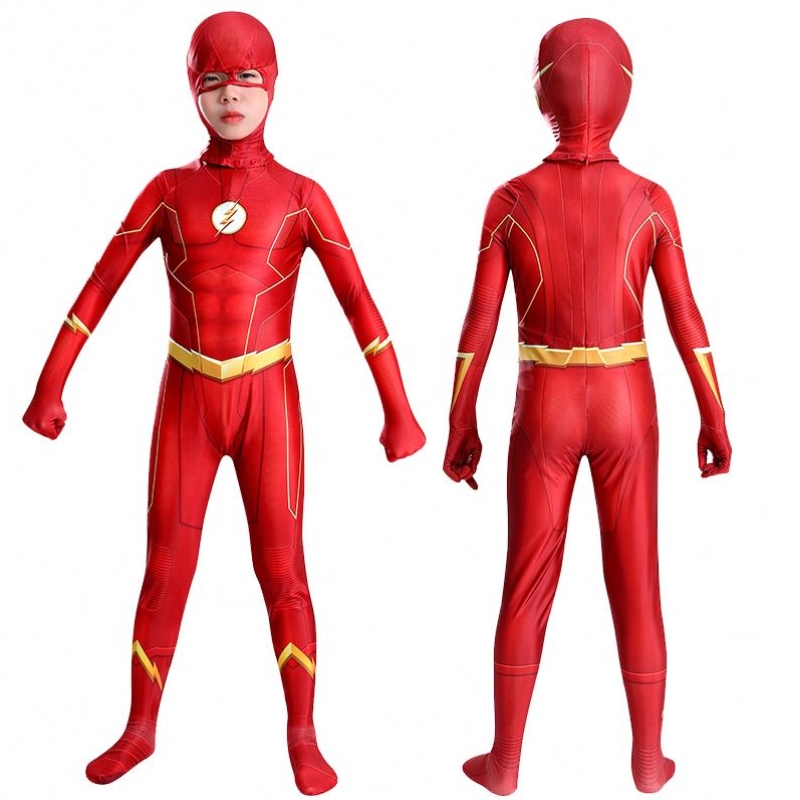 Kostium dla dzieci Halloween karnawałowy fabryka gorąca sprzedaż Flash Cosplay Bodysuit