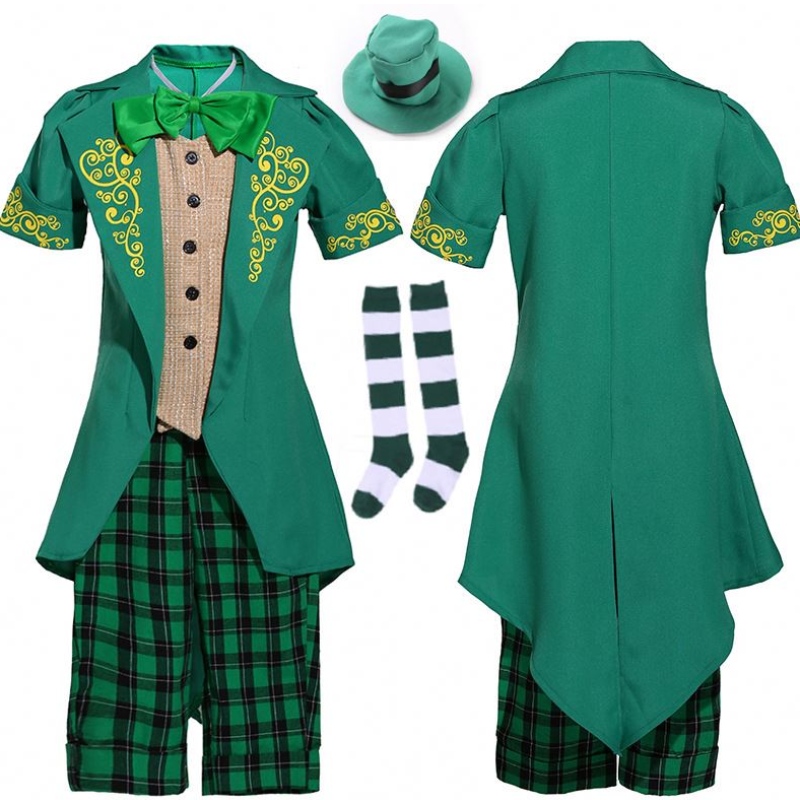 Dzieci Halloween Irish Elf Performance Mundlif Street St. Patrick's Day Girl Leprechaun Costume DGHC-089