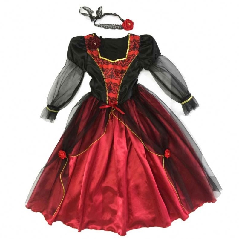 2022 Jakość kostium Halloween Kids Vampire Girl Cosplay Cosplay za 10-12Y HCVM-001