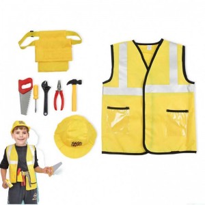 Karte Builder Dress Up Ubrania dla chłopców budowlany kostium znarzędziami do kamizelki hap hcbc-002