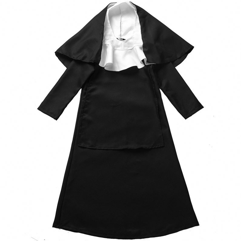 Halloween maskarada cosplay Jezus Costume Maria Black Nun Robes Halloween Costume HCBC-009