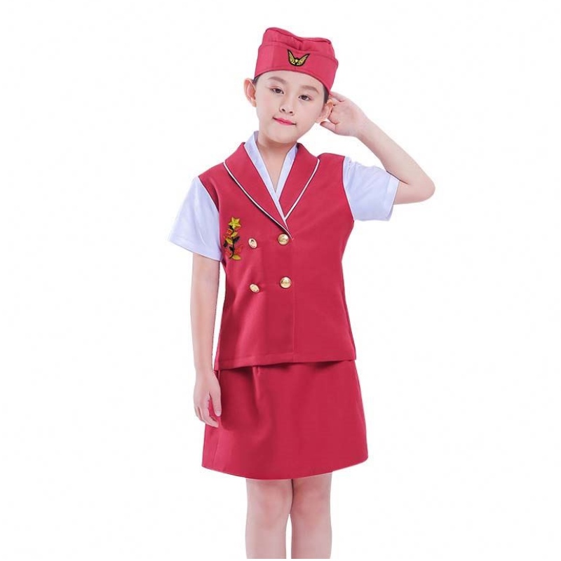 Kostium karnawałowy dla dzieci dziewczyny Halloween stewardesa linii lotniczej stewardess Costume HCBC-023