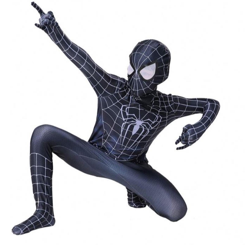 Wysokiej jakości kostium Spiderman Fancy Dress Dorosły i Kid Halloween Costume Red Black Spandex 3D Cosplay COUTING