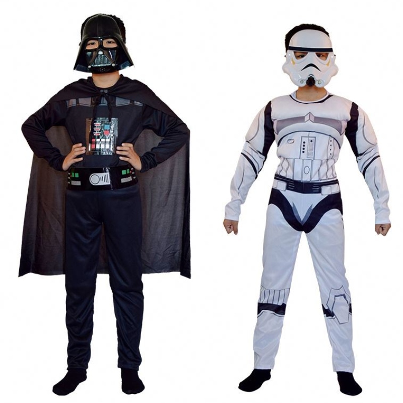 Żołnierz Skywalker Cosplay Costume Kids Boys Halloween karnawałowe ubrania przylądka Cape Mask