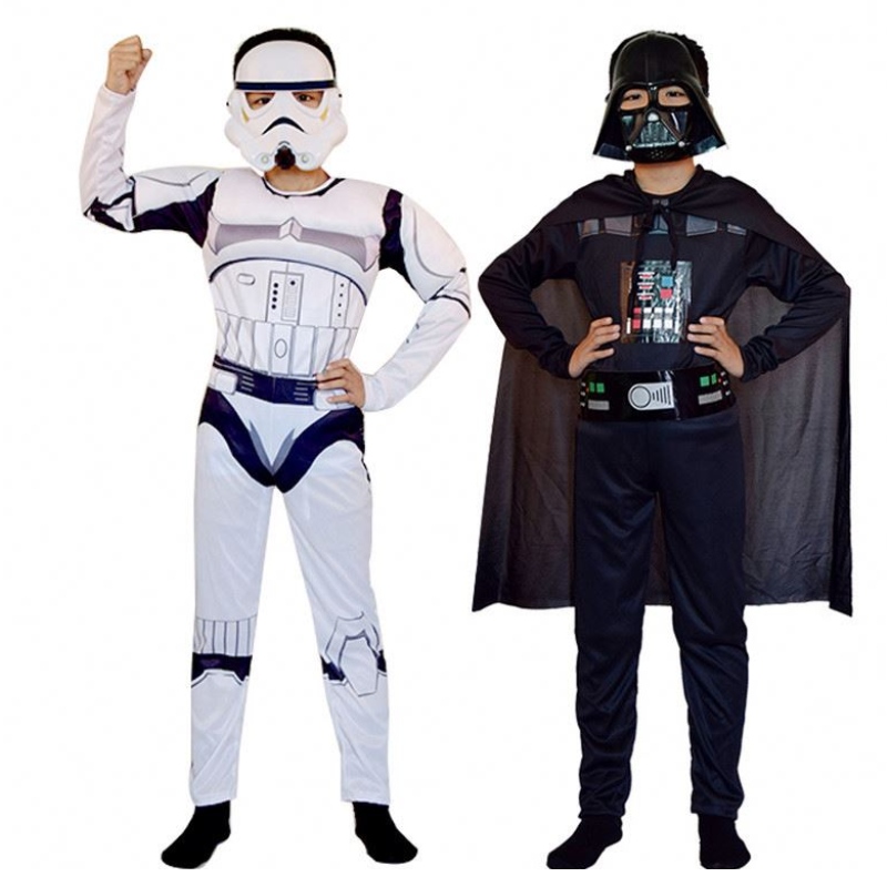 Żołnierz Skywalker Cosplay Costume Kids Boys Halloween karnawałowe ubrania przylądka Cape Mask