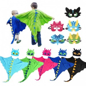 Smok Costume Cloak z kapeluszem bezzębnym Dragon Cape Anime Cosplay Costume Costume dinozaur