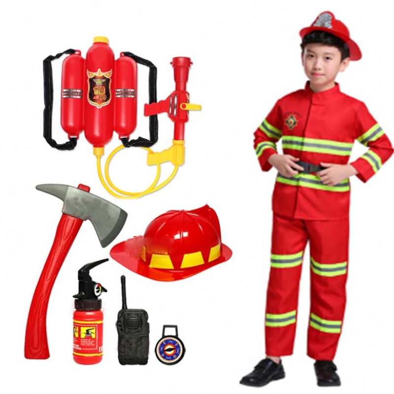 2021 Halloween Cosplay Kids Strażak Mundur Dzieci Sam Fireman Rola Rola Ubrania ubrania chłopiec dziewczyna impreza Kostium