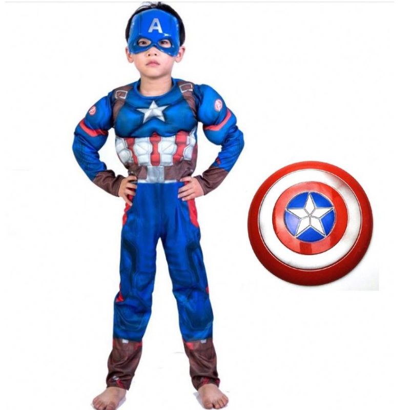 Boy Superhero Kids Muscle Kapitan Costume Child Cosplay Super Halloween Kostium dla dzieci