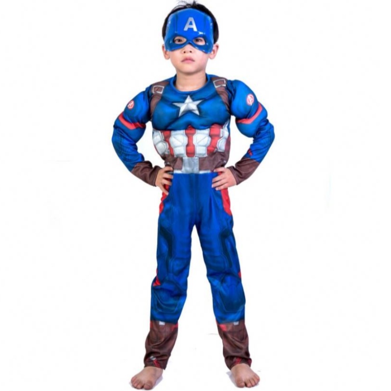 Boy Superhero Kids Muscle Kapitan Costume Child Cosplay Super Halloween Kostium dla dzieci