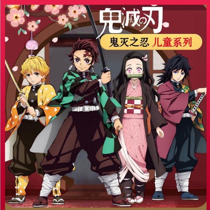 Dorosłe dzieci anime demon slayer Kimetsuno yaiba tanjirou Kamado Nezuko Zenitsu Shinobu Cosplay Women Kimono Cosplay Costplay Wig