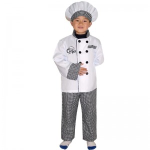 Nowy styl Kids Chef Costume Halloween Party Cosplay Cosplay Rola Rola Play Girl ’S and Boy\'s Chef Fartuch Costume