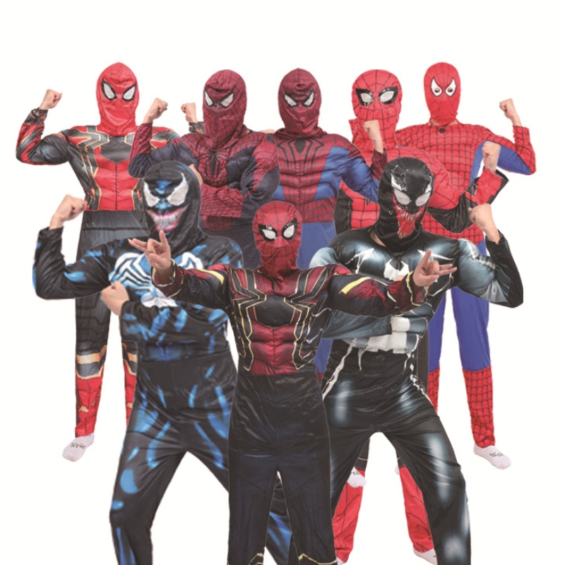 Superbohater rodzic-dorosły rajstopy dla dorosłych Spider Man Ratehose One-miejscu Halloween Cosplay Costplay Costume Hurtowe dostosowanie