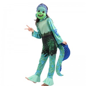 Nowy styl Kids Movie Sea Monster Cosplay Jescsuit Boys Luca Halloween Kostium dla dzieci