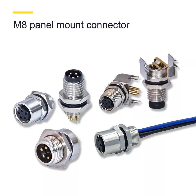 m5 m8 m12 m16 m23 złącze 2 3 4 5 6 8 12 17 pin IP68 wodoodporne adaptery drutu do montażu na panelu