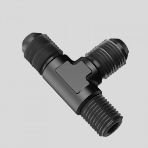 Męski Flare Tee Fitting Adapter T Union Wąż paliwowy Aluminium