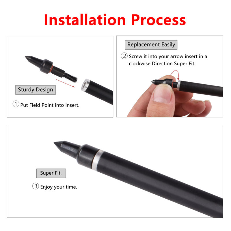 Elongarrow 100zian śruby punktowe strzałki polowe dla 7.62mm strzałki węglowej