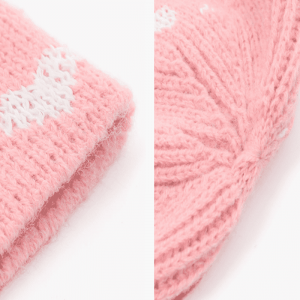 Czapka z przędzy odblaskowej Jacquard