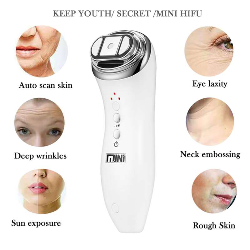 2022 Nowa przenośna maszyna HIFU do twarzy mini urządzenie HIFU rozgrzewaj się Hifu Maszyna twarzy Kobiet szyi podbródek