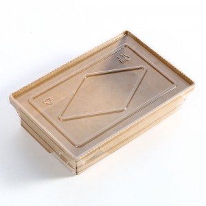 Ekologiczne dostosowane hurtowe biodegradowalne składane sałatka Papierowe pudełkona lunch