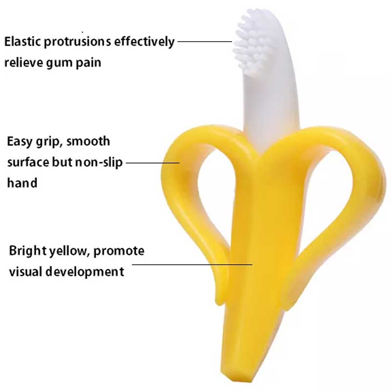 Banana dziecięca silikonowa szczoteczka do zębów mini mini szczoteczka do zębów szczoteczka do zębów i zabawki