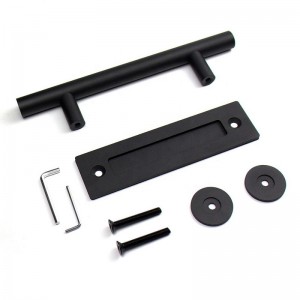 BH001 Czarna okrągła klamka drzwi ślizgania się drzwi stodoła, klamka do drzwi drewna stodoły