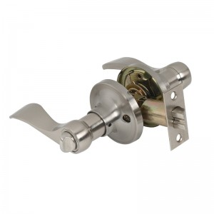 7306 Drzwi prywatności Satynnikiel, klasyczny klamka drzwi wnętrza fali bezkluczykowej do sypialni łazienka