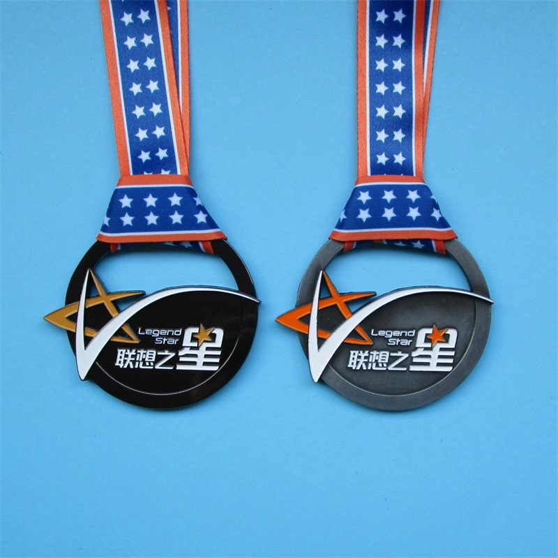 Medal finiszowy miękki emaliowany pusty metalowy metalowy metal