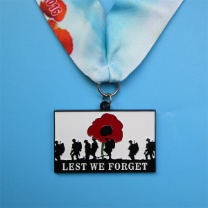 Spersonalizowanenagrody Honor Awards Metal 3D Black Splated Military Medals