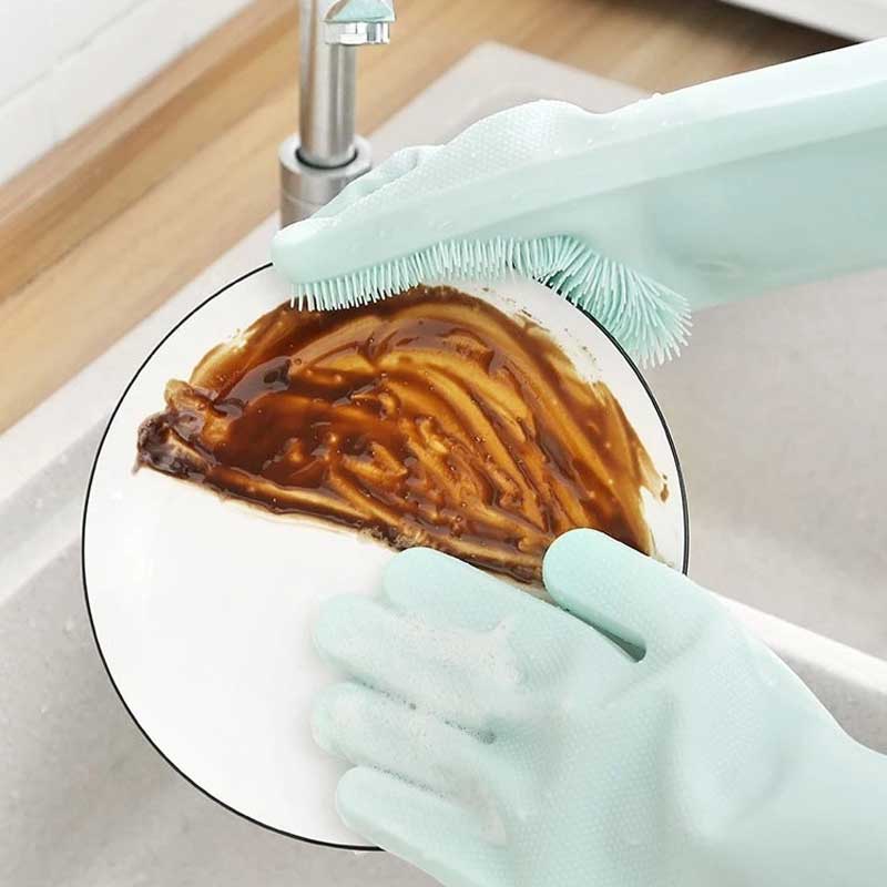 Rękawiczki do czyszczenia kuchni Rękawiczki domowe gumowe rękawiczki pralki do mycianaczyń silikonowych zmywarki donaczyń,